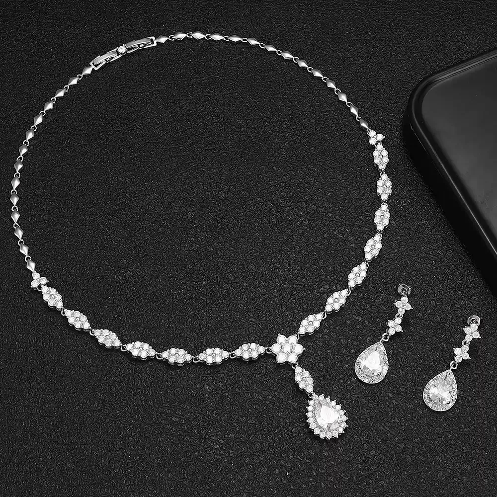 Ladies /Bridal Shiny Zircon Jewelry Sets #JEWLY111