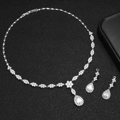 Ladies /Bridal Shiny Zircon Jewelry Sets #JEWLY111