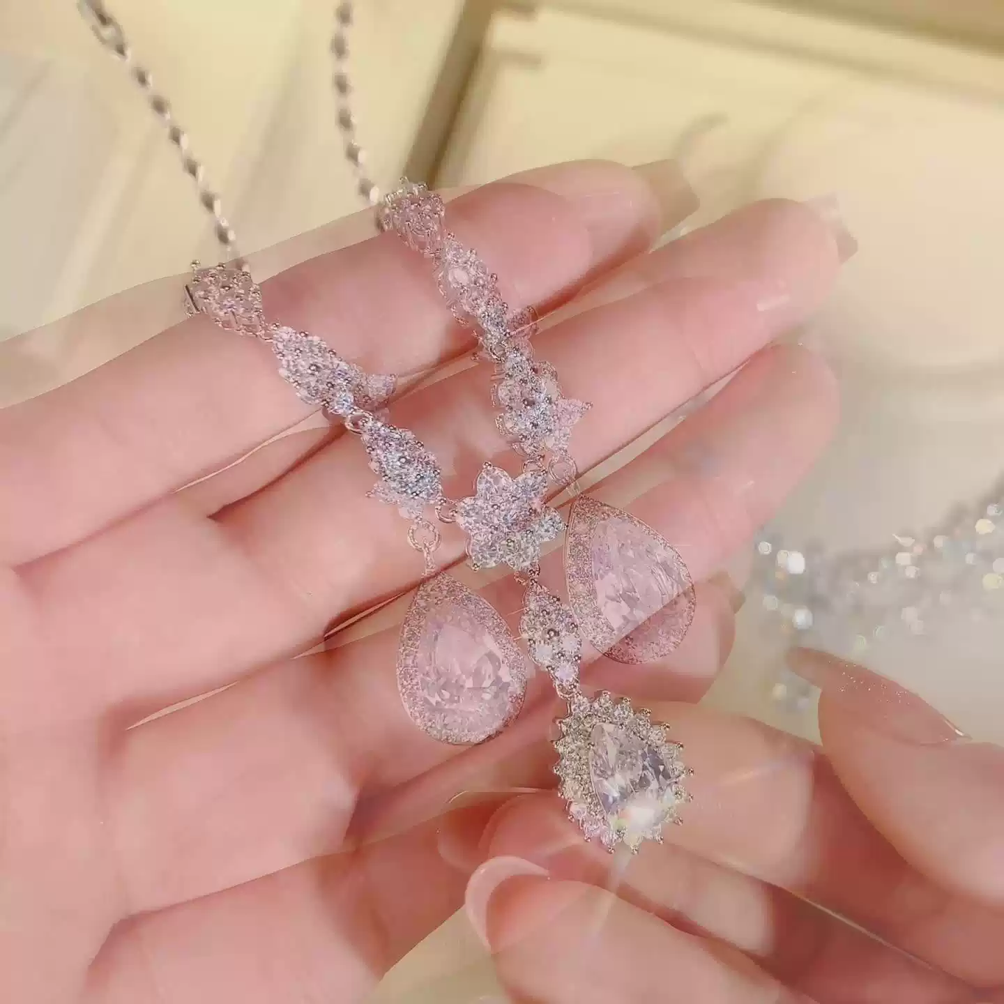 Ladies /Bridal Shiny Zircon Jewelry Sets #JEWLY111