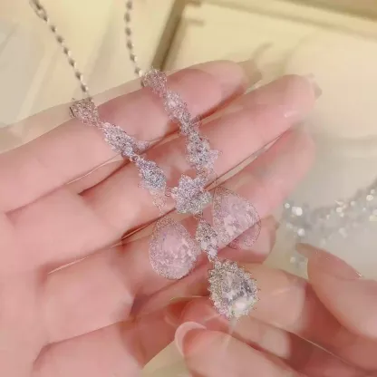 Ladies /Bridal Shiny Zircon Jewelry Sets #JEWLY111