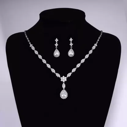 Ladies /Bridal Shiny Zircon Jewelry Sets #JEWLY111