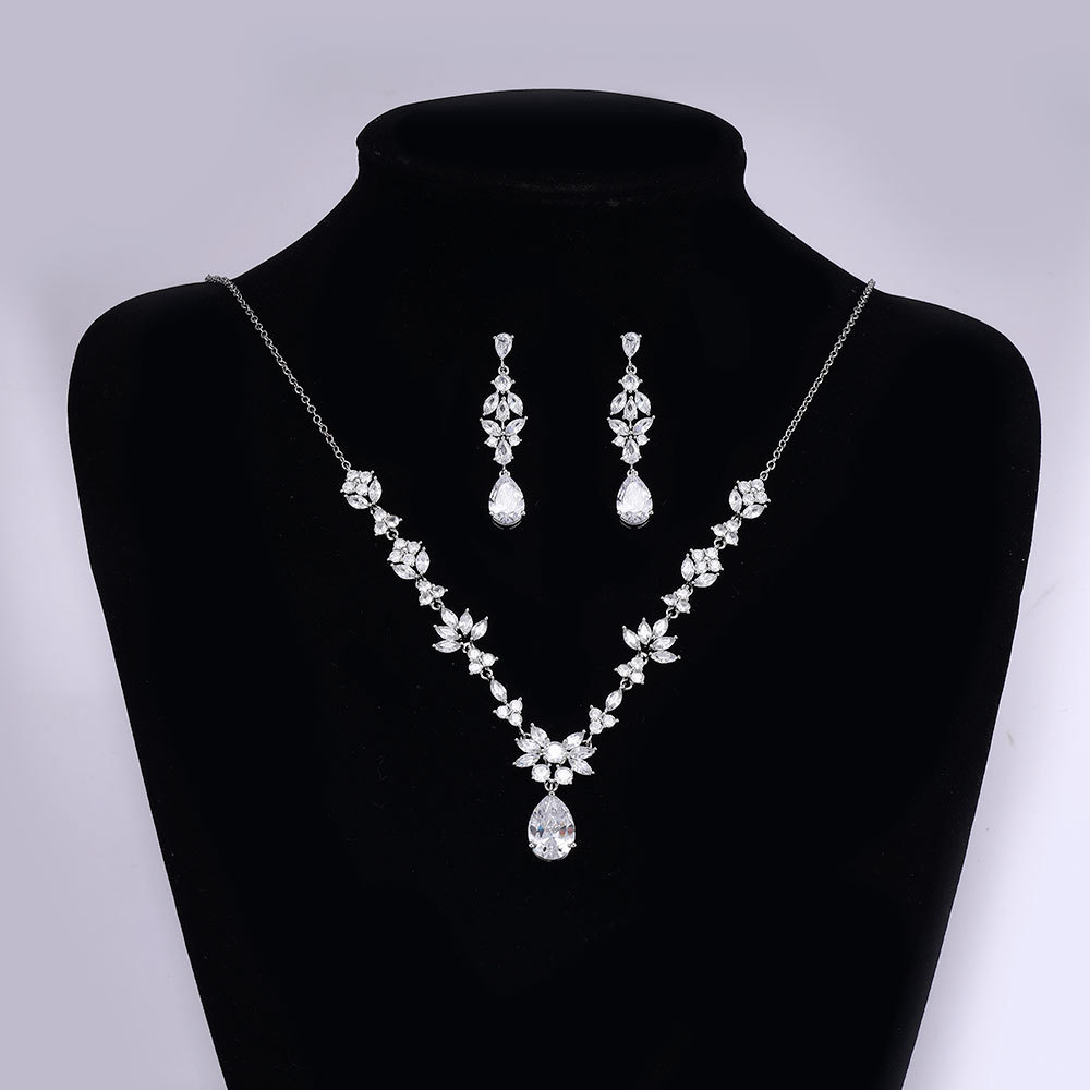 Ladies /Bridal Shiny Zircon Jewelry Sets #JEWLY112