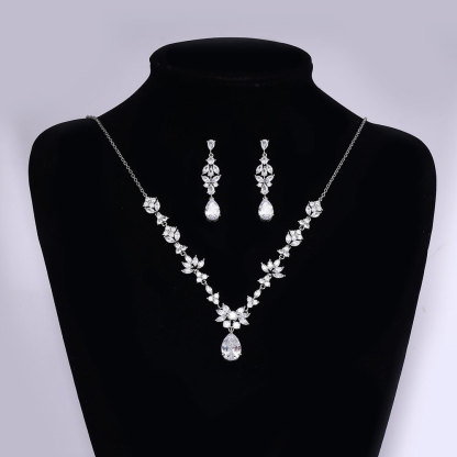 Ladies /Bridal Shiny Zircon Jewelry Sets #JEWLY112