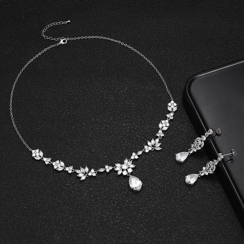 Ladies /Bridal Shiny Zircon Jewelry Sets #JEWLY112