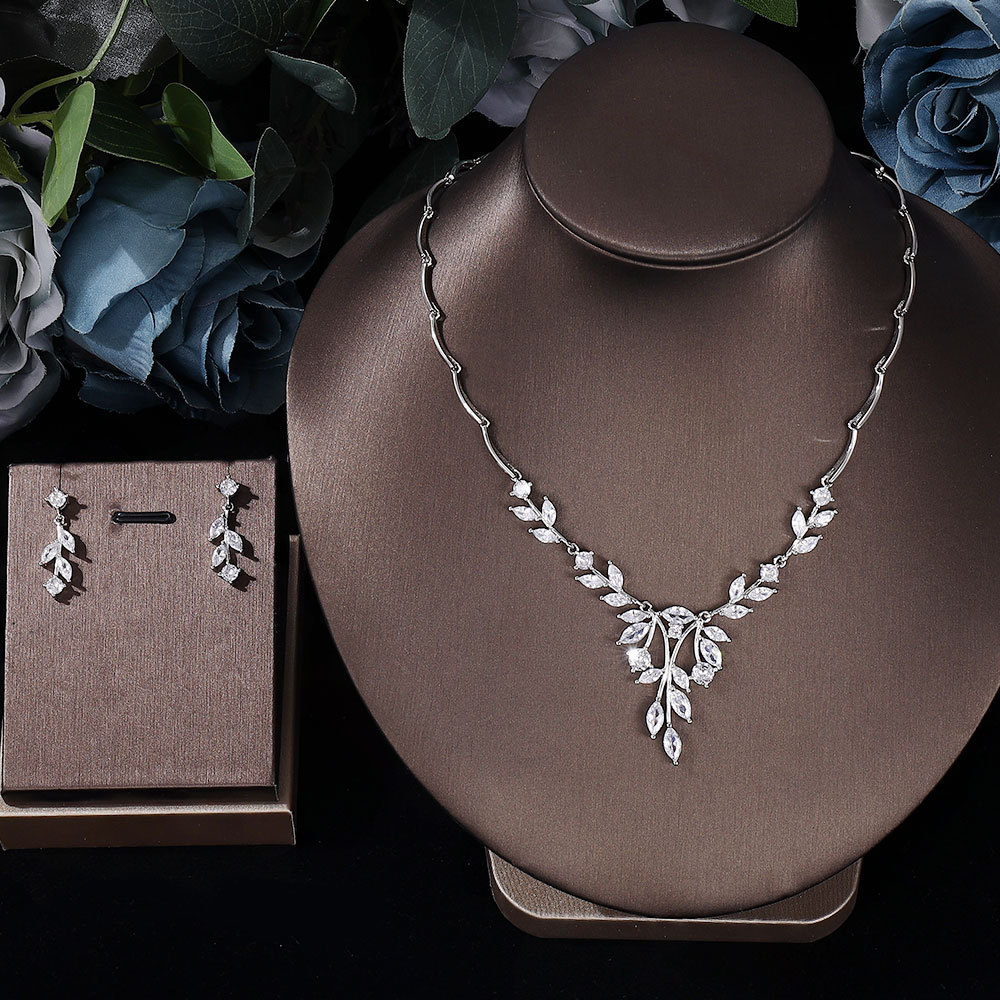 Ladies /Bridal Shiny Zircon Jewelry Sets #JEWLY113