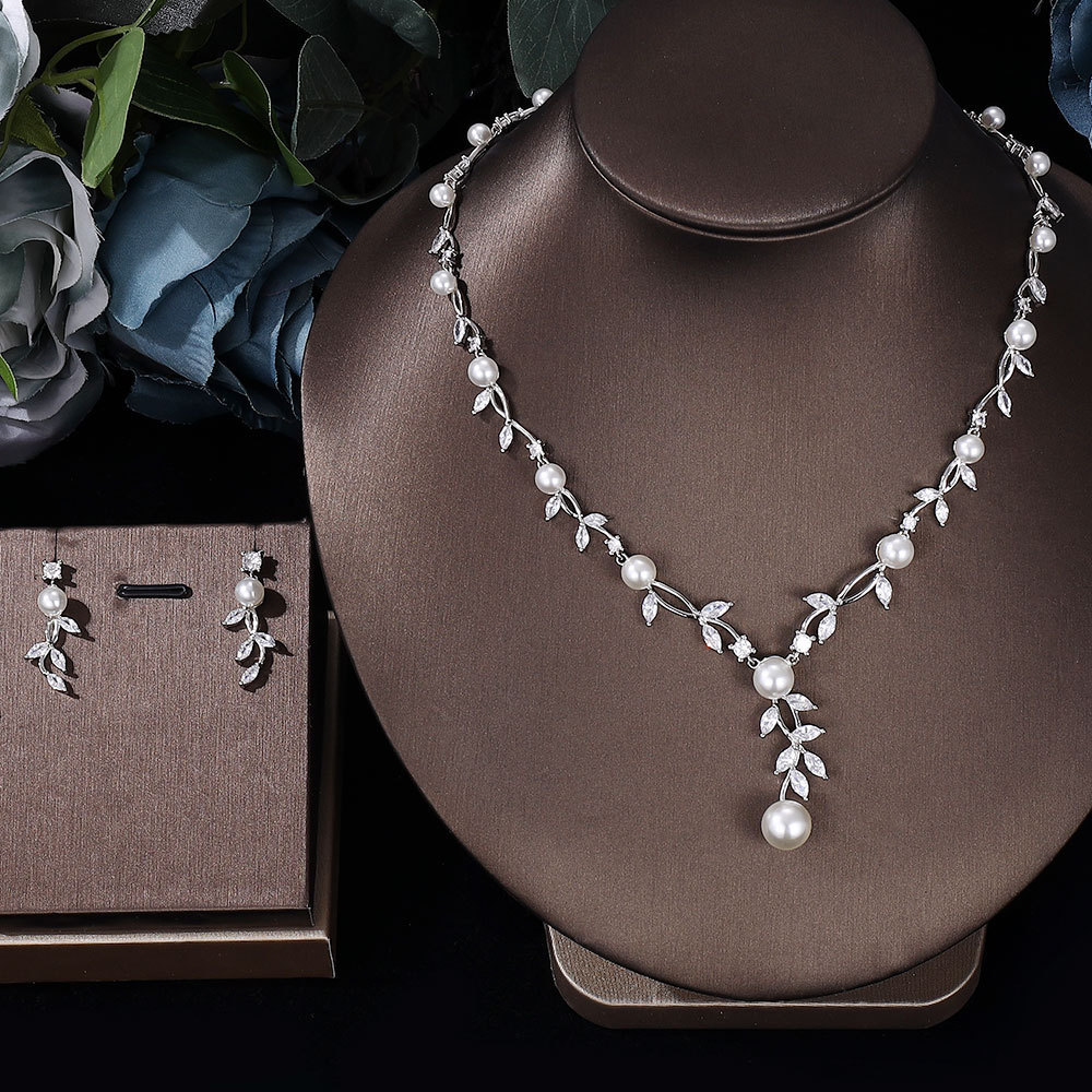Ladies /Bridal Shiny Zircon Jewelry Sets #JEWLY114