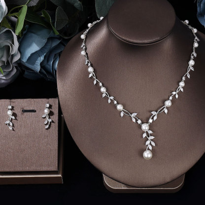 Ladies /Bridal Shiny Zircon Jewelry Sets #JEWLY114