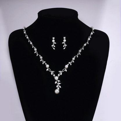 Ladies /Bridal Shiny Zircon Jewelry Sets #JEWLY114