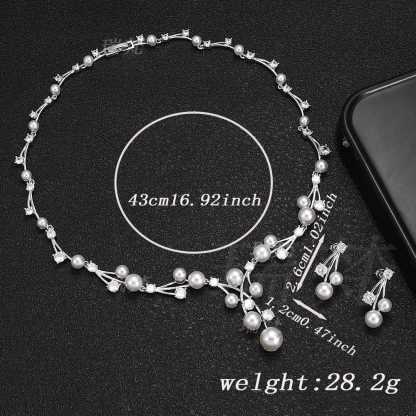 Ladies /Bridal Shiny Zircon Jewelry Sets #JEWLY114
