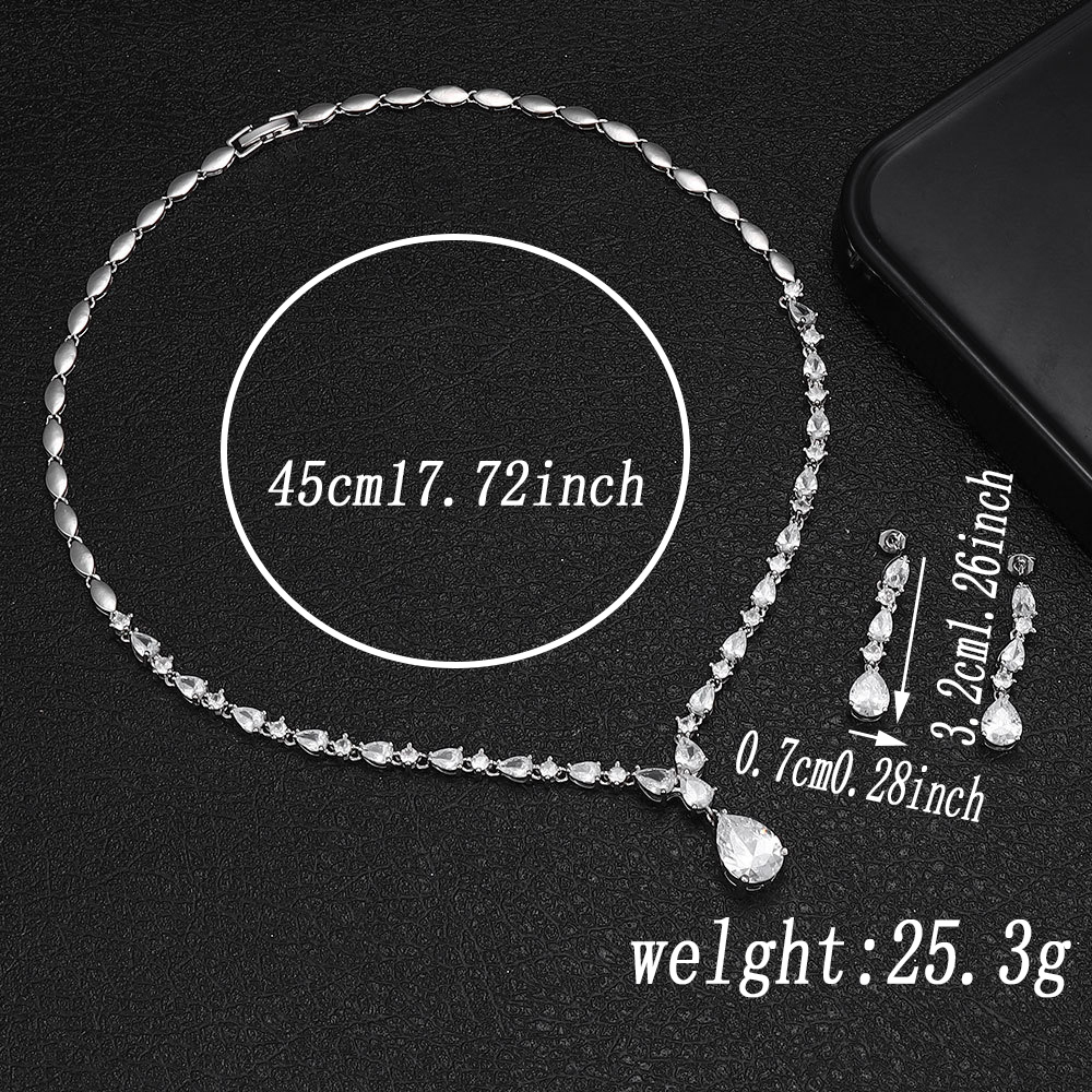 Ladies /Bridal Shiny Zircon Jewelry Sets #JEWLY116