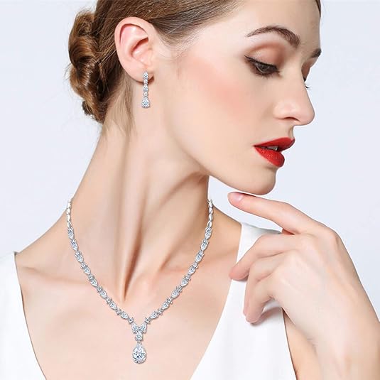 Ladies /Bridal Shiny Zircon Jewelry Sets #JEWLY116