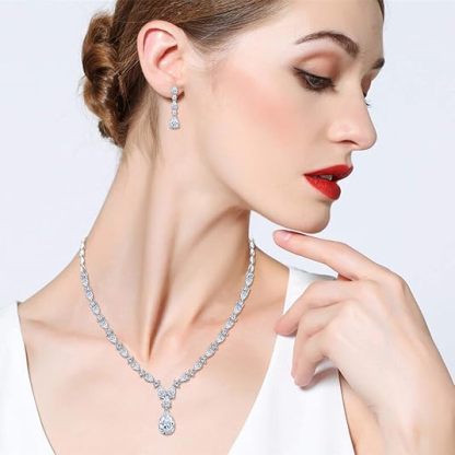 Ladies /Bridal Shiny Zircon Jewelry Sets #JEWLY116