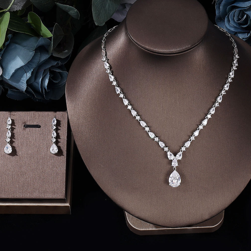 Ladies /Bridal Shiny Zircon Jewelry Sets #JEWLY116