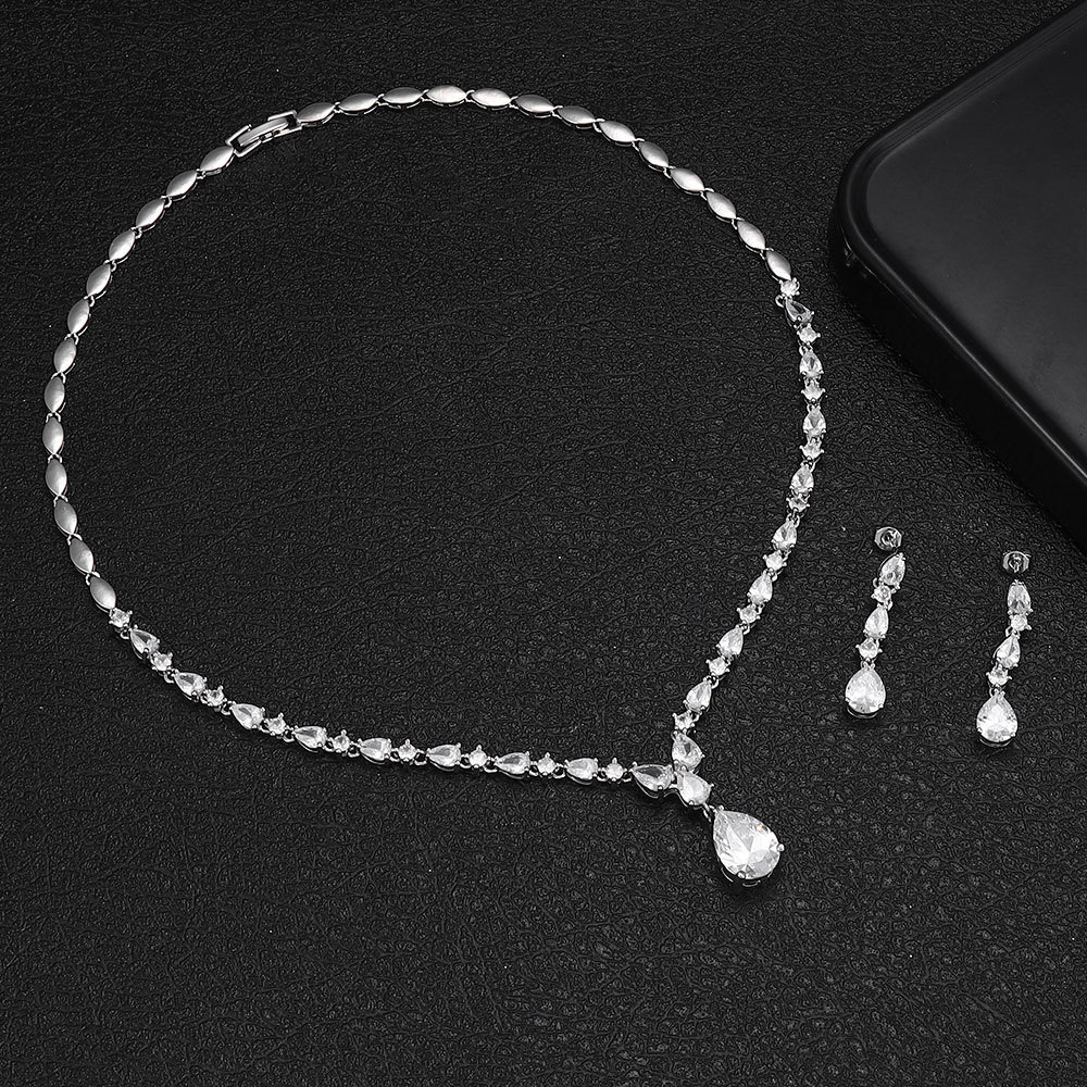 Ladies /Bridal Shiny Zircon Jewelry Sets #JEWLY116