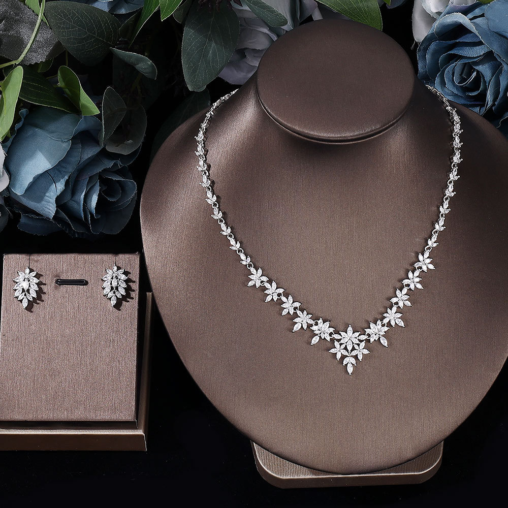 Ladies /Bridal Shiny Zircon Jewelry Sets #JEWLY117