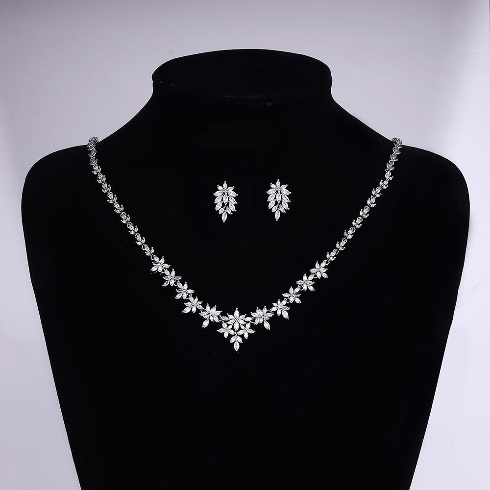 Ladies /Bridal Shiny Zircon Jewelry Sets #JEWLY117