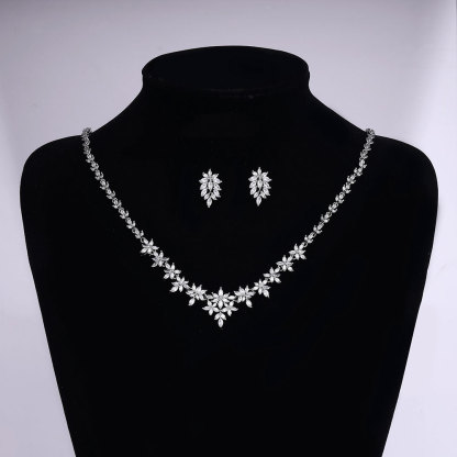 Ladies /Bridal Shiny Zircon Jewelry Sets #JEWLY117