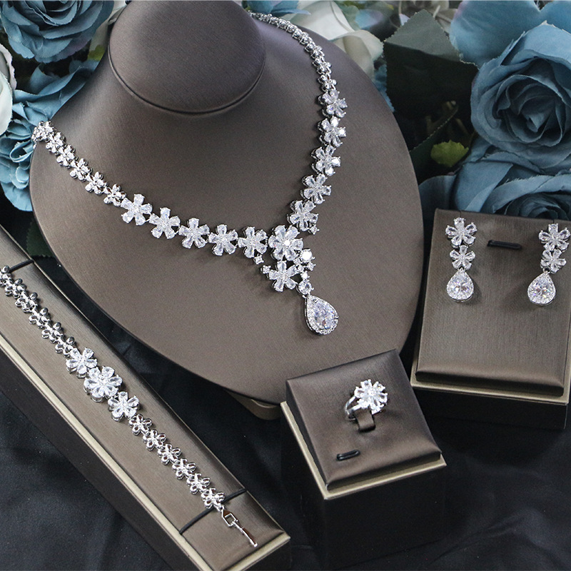 Ladies /Bridal Shiny Zircon Jewelry Sets #JEWLY118