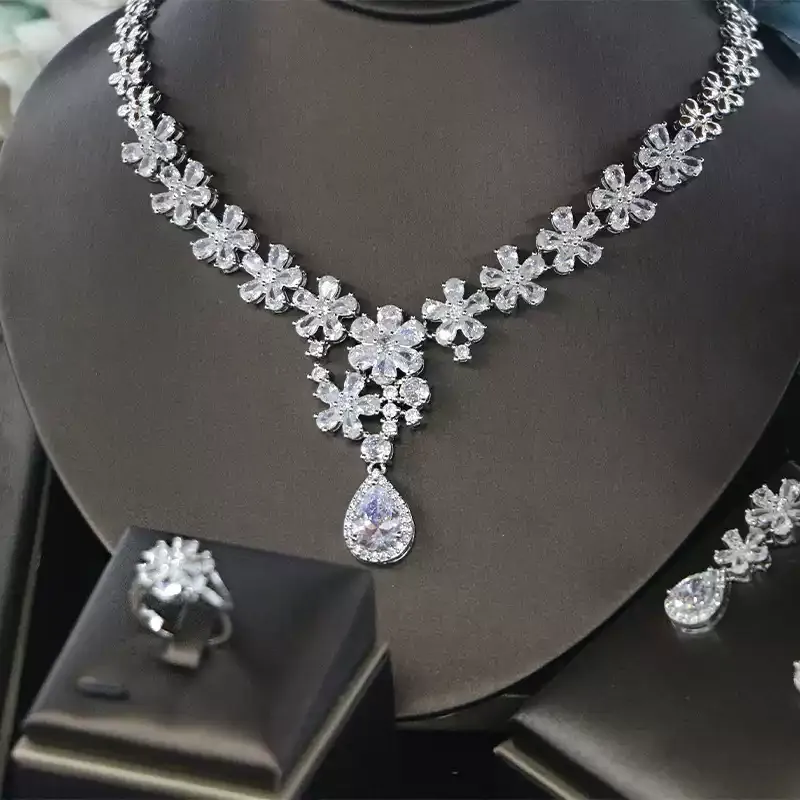 Ladies /Bridal Shiny Zircon Jewelry Sets #JEWLY118