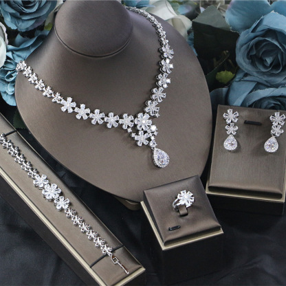 Ladies /Bridal Shiny Zircon Jewelry Sets #JEWLY118