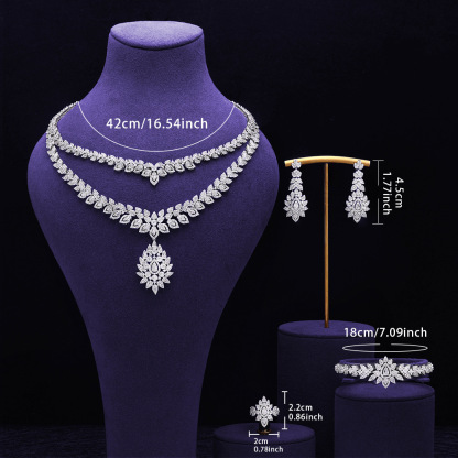 Ladies /Bridal Shiny Zircon Jewelry Sets #JEWLY119