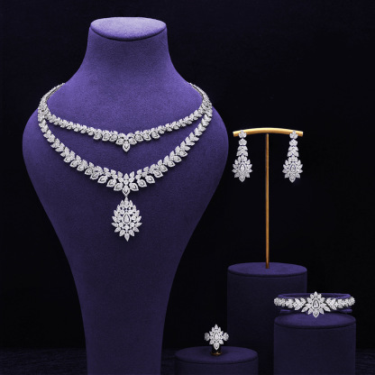 Ladies /Bridal Shiny Zircon Jewelry Sets #JEWLY119