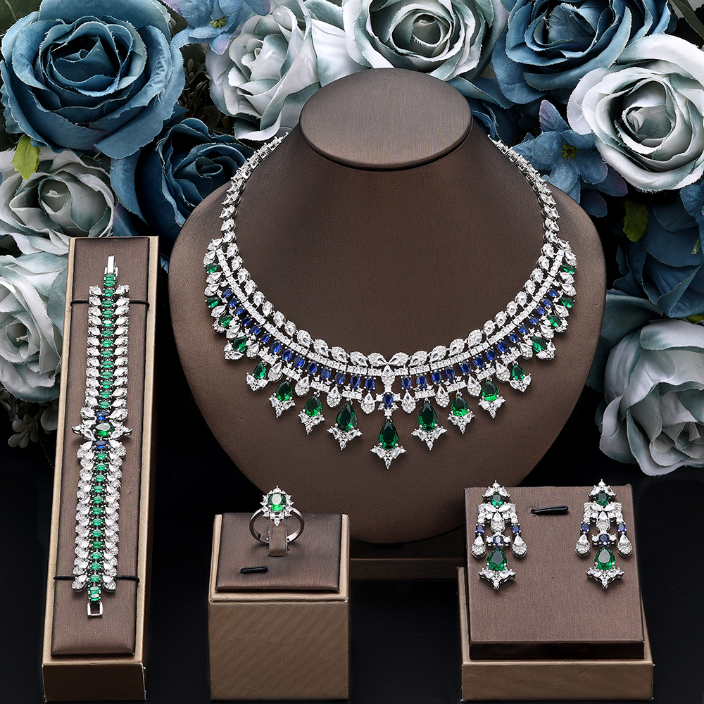 Ladies /Bridal Shiny Zircon Jewelry Sets #JEWLY120