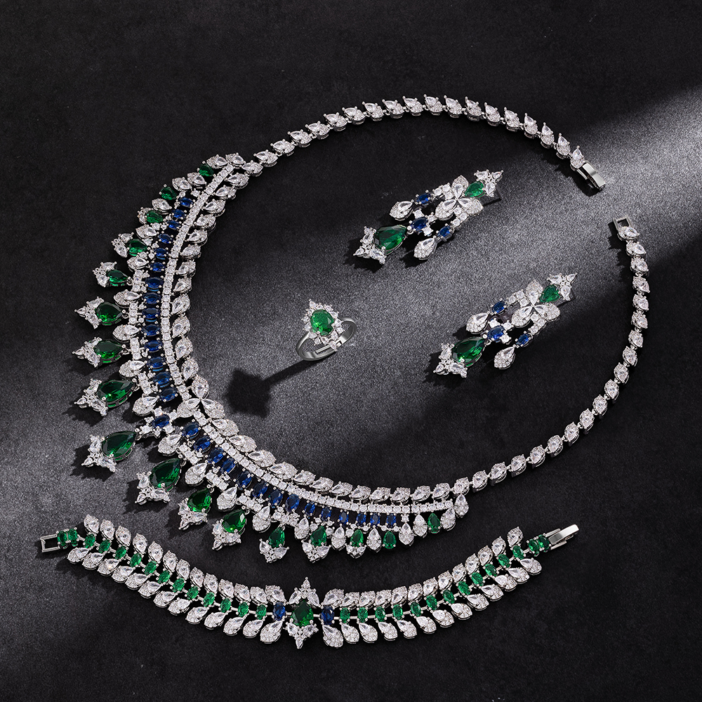 Ladies /Bridal Shiny Zircon Jewelry Sets #JEWLY120