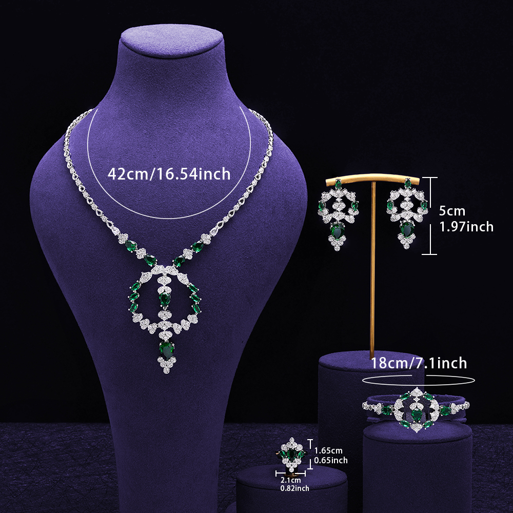Ladies /Bridal Shiny Zircon Jewelry Sets #JEWLY121