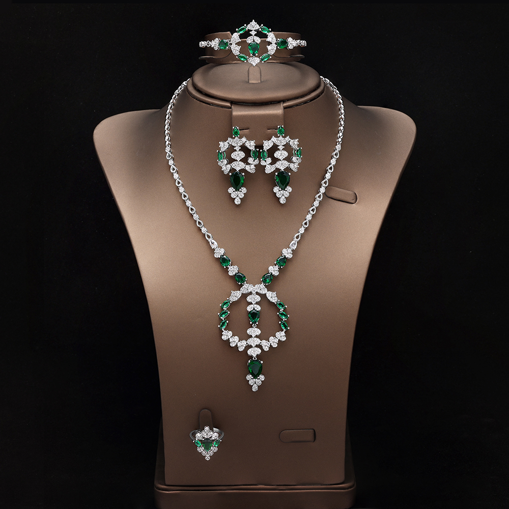 Ladies /Bridal Shiny Zircon Jewelry Sets #JEWLY121