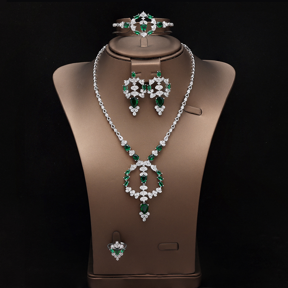 Ladies /Bridal Shiny Zircon Jewelry Sets #JEWLY121
