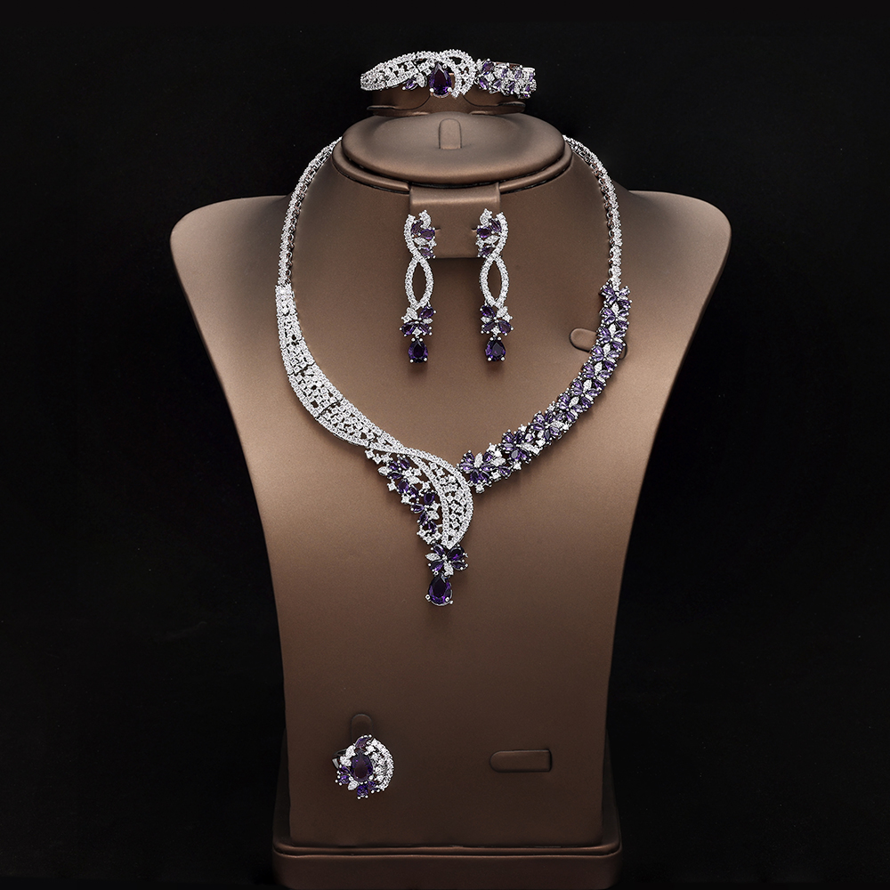 Ladies /Bridal Shiny Zircon Jewelry Sets #JEWLY122