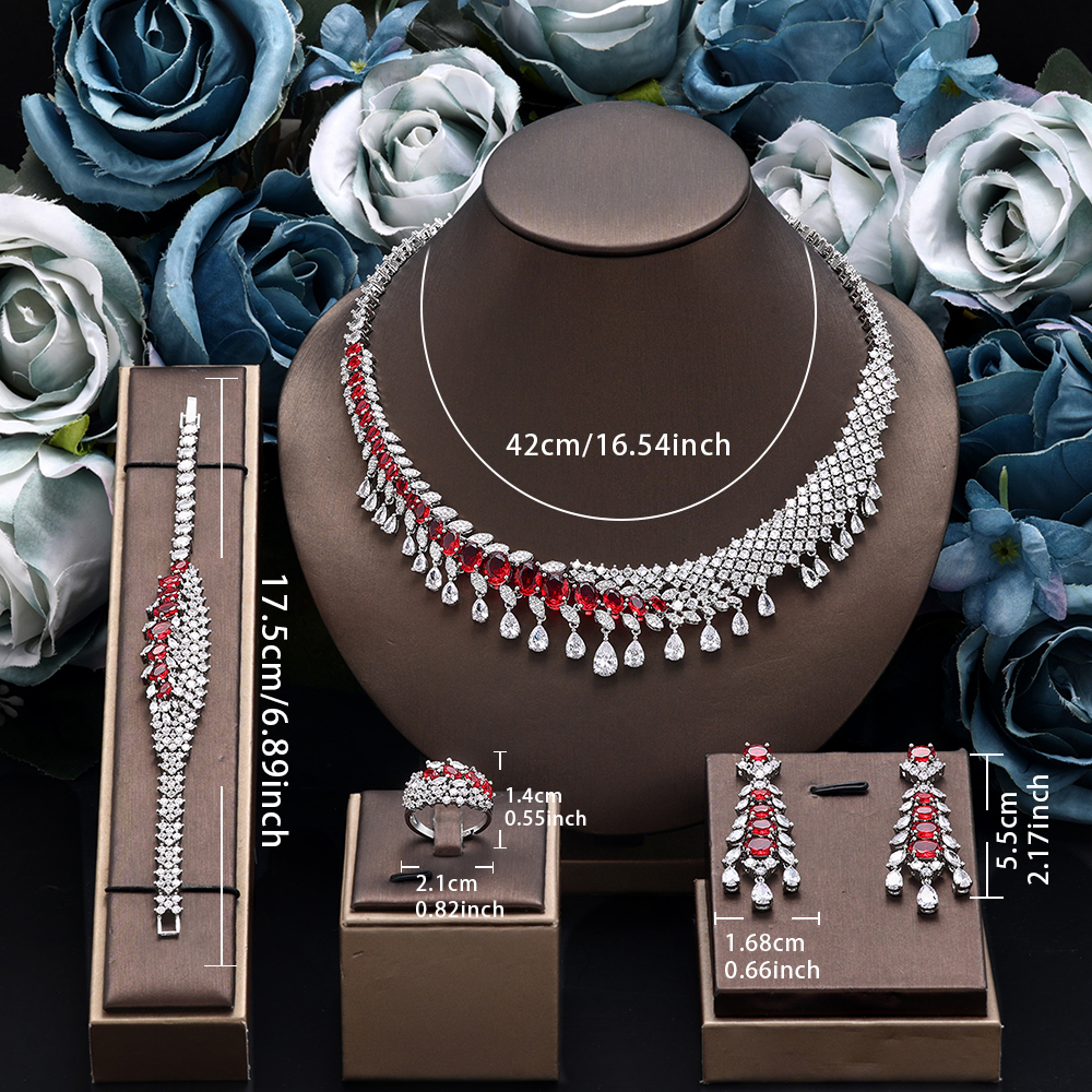 Ladies /Bridal Shiny Zircon Jewelry Sets #JEWLY124