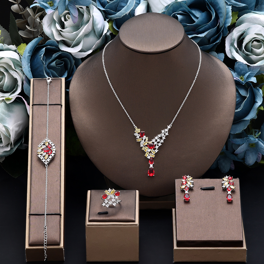 Ladies /Bridal Shiny Zircon Jewelry Sets #JEWLY125