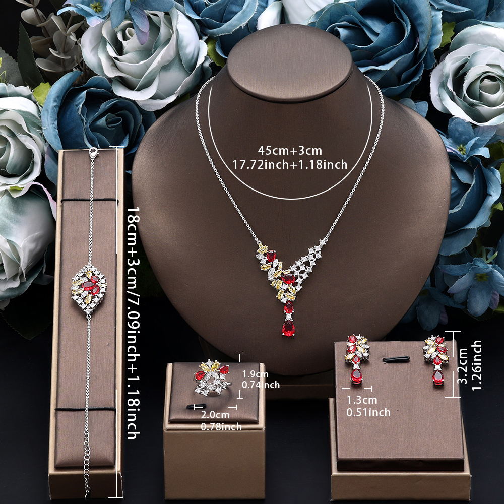 Ladies /Bridal Shiny Zircon Jewelry Sets #JEWLY125
