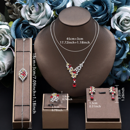 Ladies /Bridal Shiny Zircon Jewelry Sets #JEWLY125
