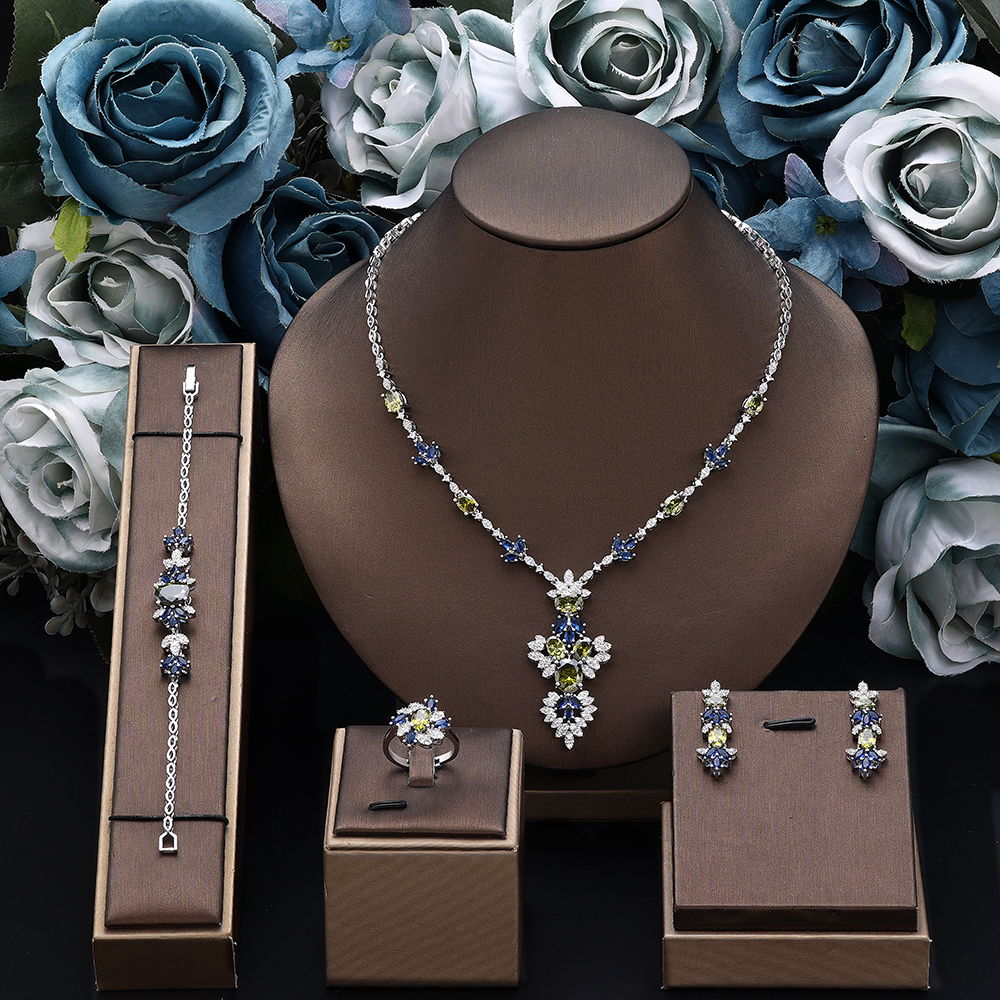Ladies /Bridal Shiny Zircon Jewelry Sets #JEWLY126