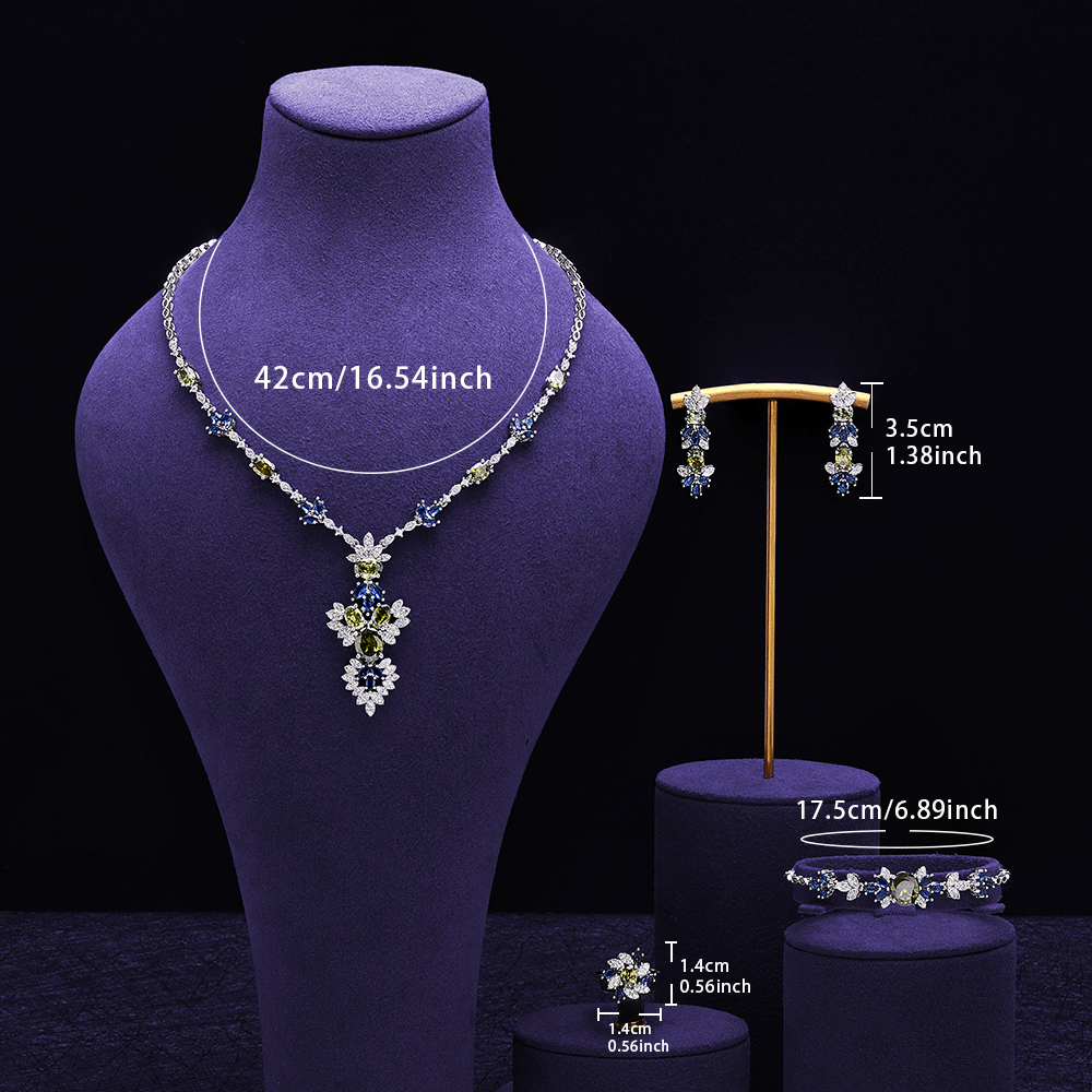 Ladies /Bridal Shiny Zircon Jewelry Sets #JEWLY126