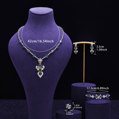 Ladies /Bridal Shiny Zircon Jewelry Sets #JEWLY126