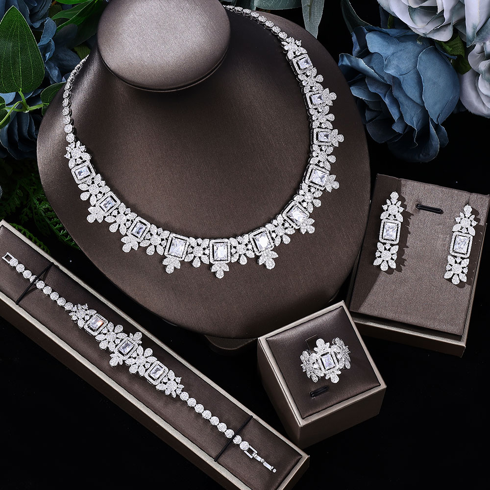 Ladies /Bridal Shiny Zircon Jewelry Sets #JEWLY127