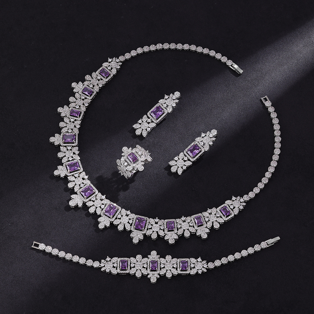 Ladies /Bridal Shiny Zircon Jewelry Sets #JEWLY127