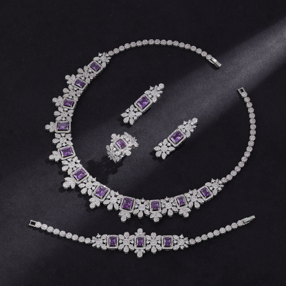Ladies /Bridal Shiny Zircon Jewelry Sets #JEWLY127