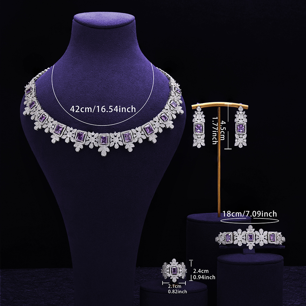 Ladies /Bridal Shiny Zircon Jewelry Sets #JEWLY127