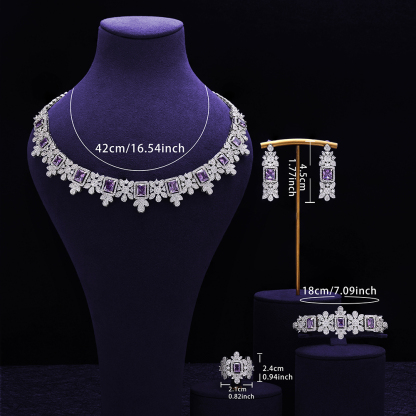 Ladies /Bridal Shiny Zircon Jewelry Sets #JEWLY127