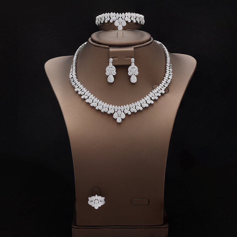 Ladies /Bridal Shiny Zircon Jewelry Sets #JEWLY128