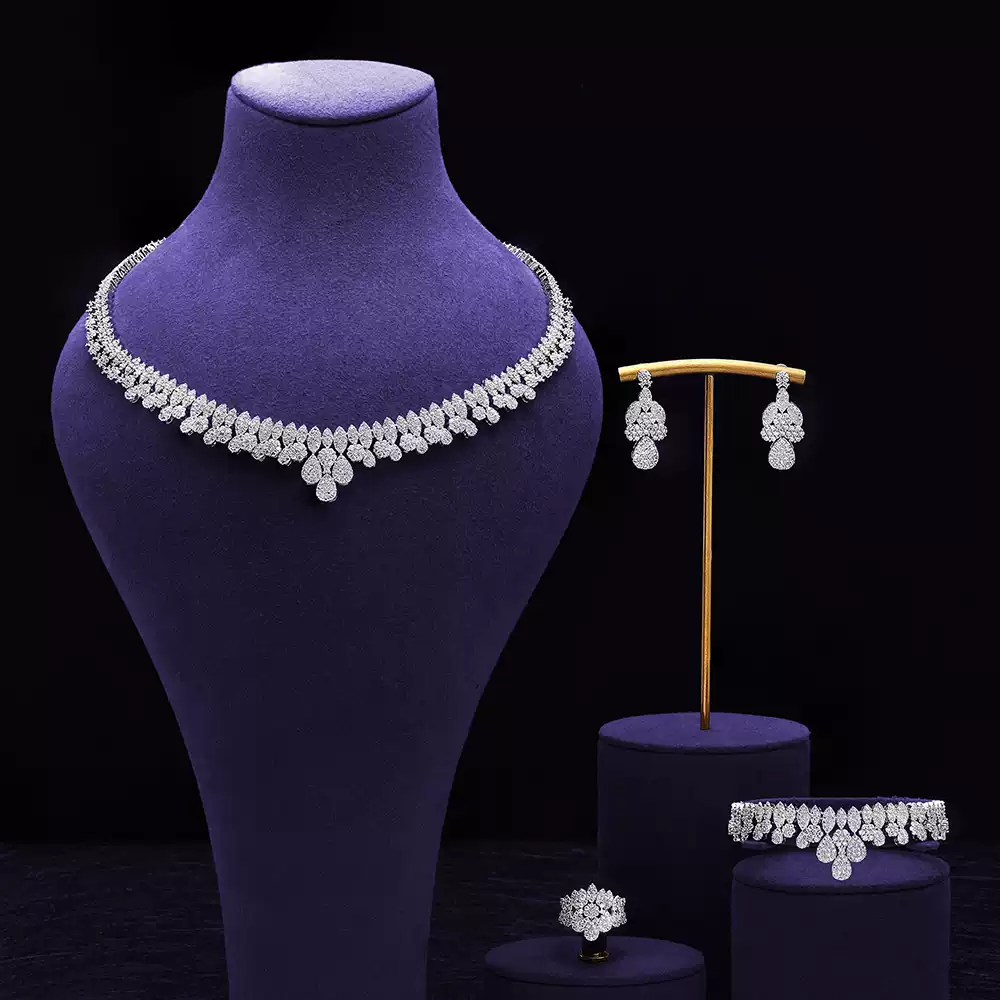Ladies /Bridal Shiny Zircon Jewelry Sets #JEWLY128