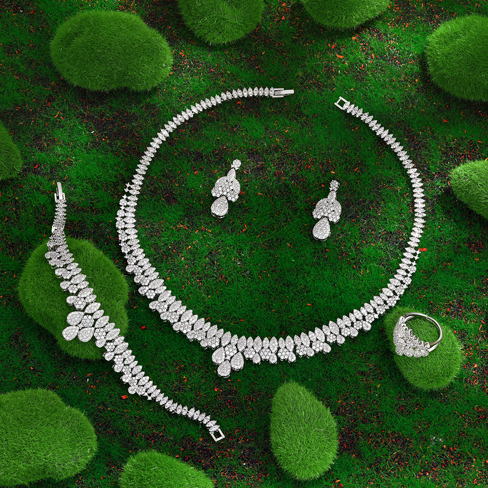 Ladies /Bridal Shiny Zircon Jewelry Sets #JEWLY128