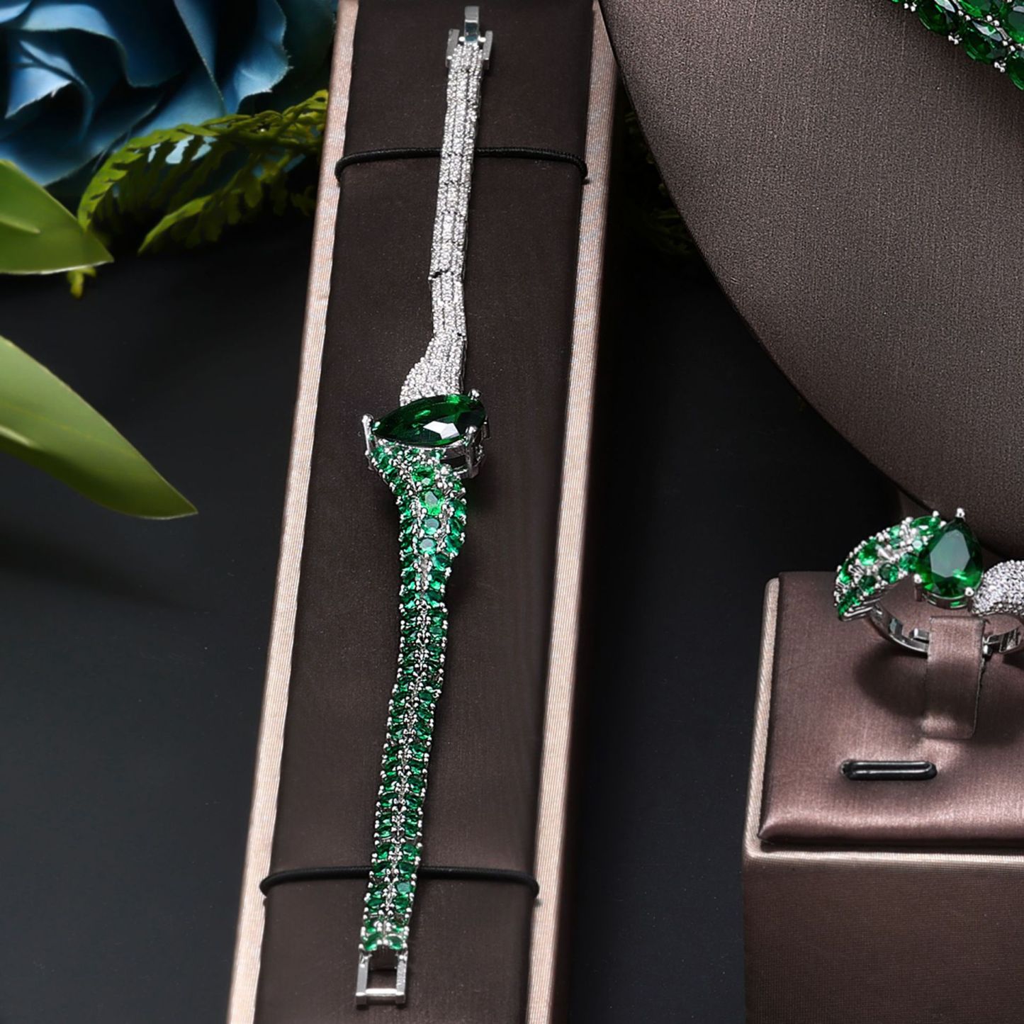 Ladies /Bridal Shiny Zircon Jewelry Sets #JEWLY129