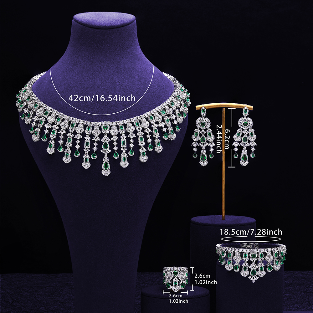 Ladies /Bridal Shiny Zircon Jewelry Sets #JEWLY130