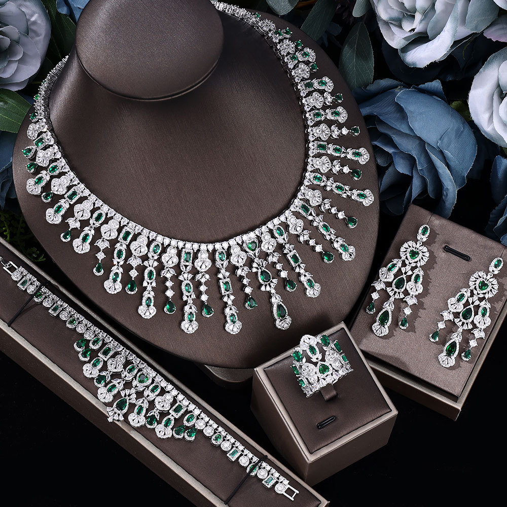 Ladies /Bridal Shiny Zircon Jewelry Sets #JEWLY130